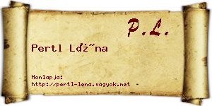 Pertl Léna névjegykártya