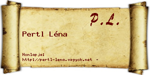 Pertl Léna névjegykártya